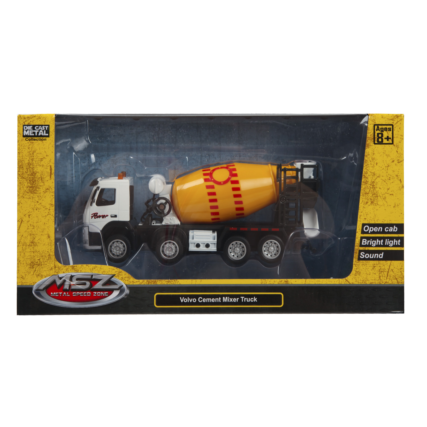 Машина MSZ 1:50 Volvo Cement Mixer Truck Желтая 68383