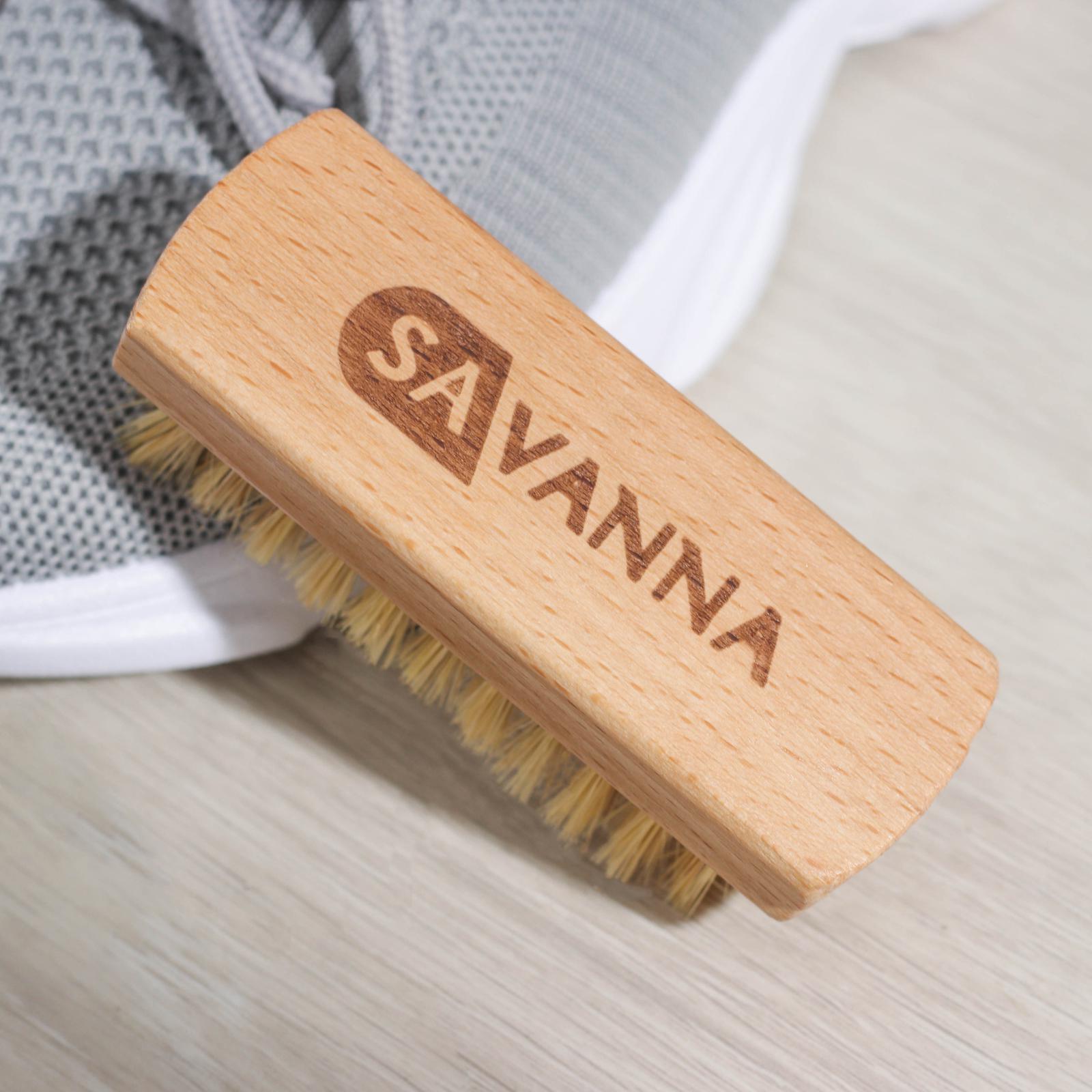 Щётка SAVANNA для обуви 10×3.5 см 59 пучков натуральный волос - фото 3