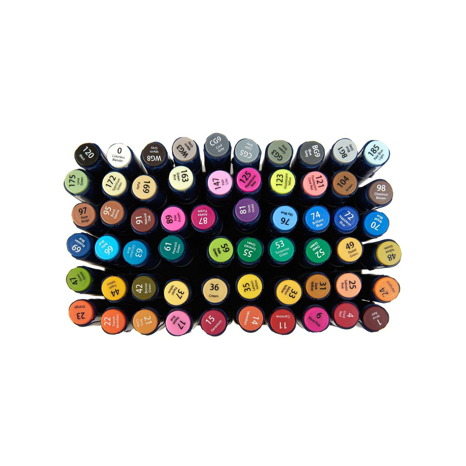 Набор спиртовых маркеров Finenolo 2 пера:кисть+долото 60 цветов в сумке-пенале - фото 8