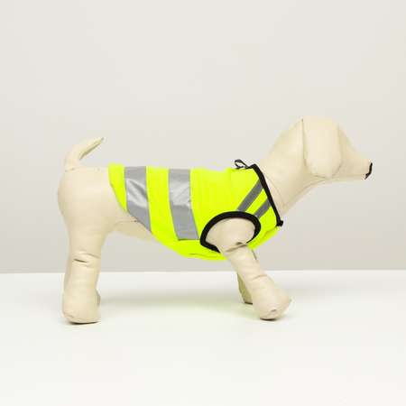Жилет для собак Sima-Land Светоотражающий размер 16 жёлтый