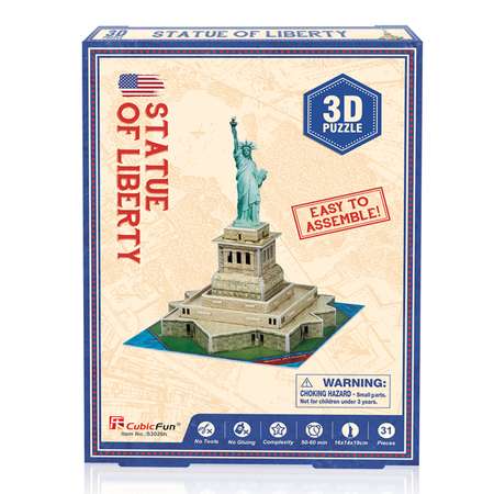 Пазл CubicFun Статуя Свободы 3D 31деталь S3026h