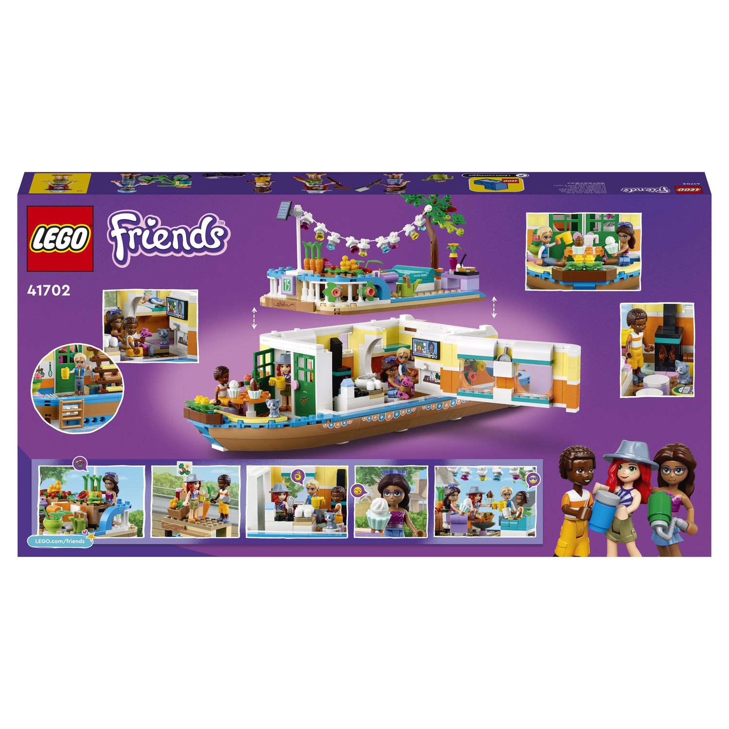 Конструктор LEGO Friends Плавучий дом на канале 41702 купить по цене 5499 ₽  в интернет-магазине Детский мир