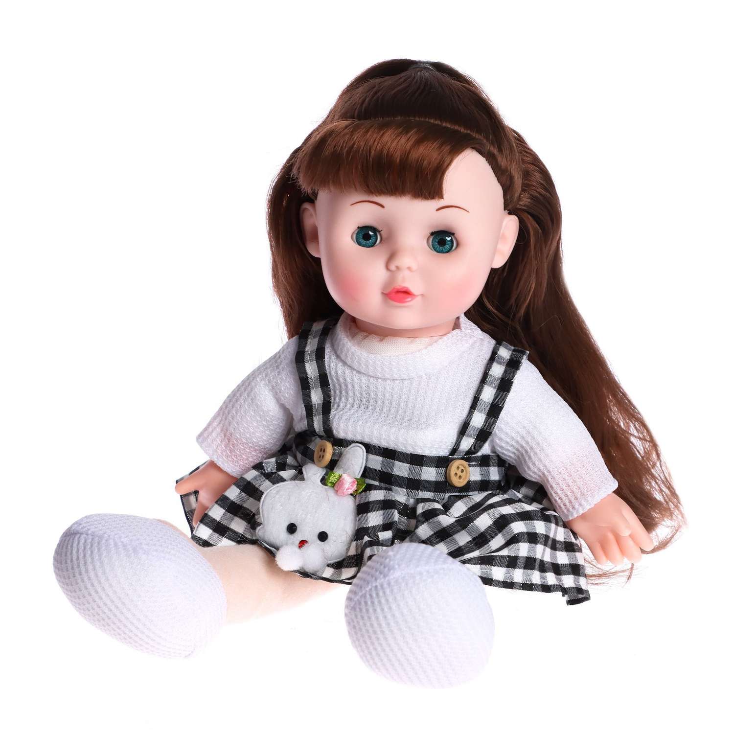 Кукла Sima-Land мягконабивная «Милашка» 32см со звуком в сарафане 7042179 - фото 2