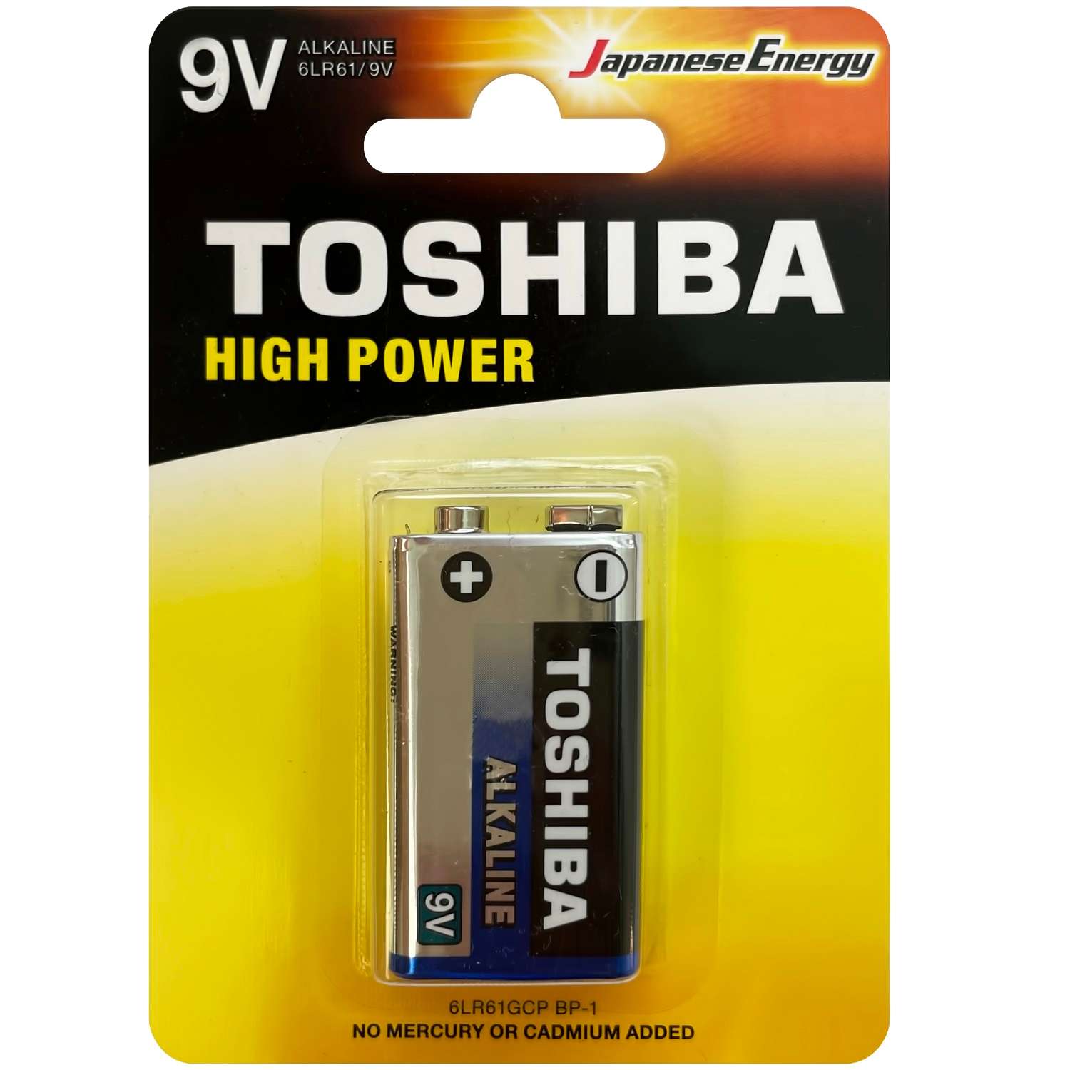 Батарейка Toshiba 6LR61 щелочная alkaline Крона High Power 9V - фото 1