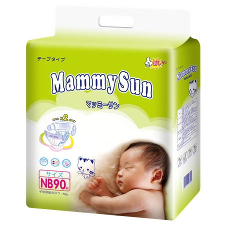 Подгузники MammySun одноразовые NB 90