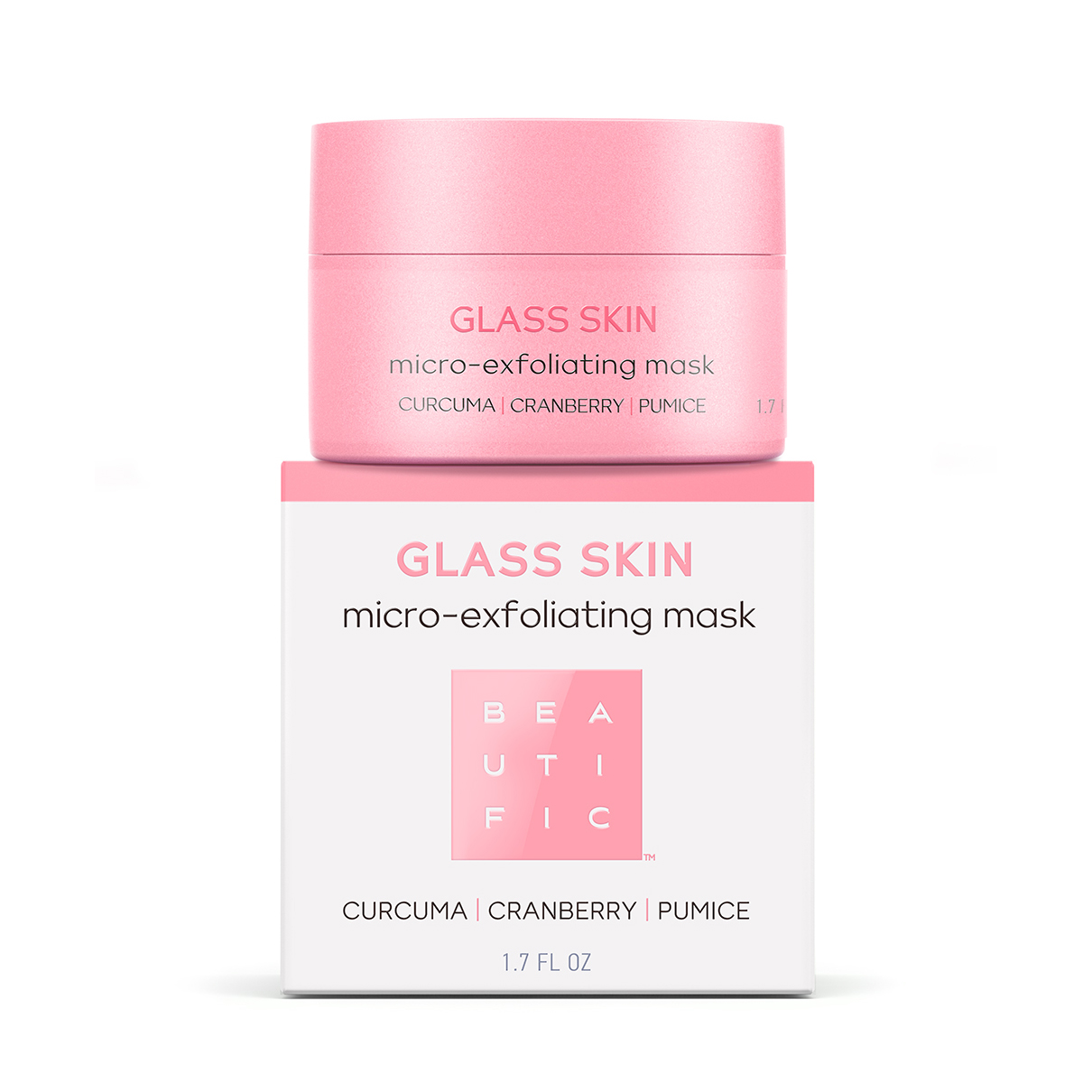 Маска для лица BEAUTIFIC GLASS SKIN очищающая с куркумой и клюквой 50мл - фото 1