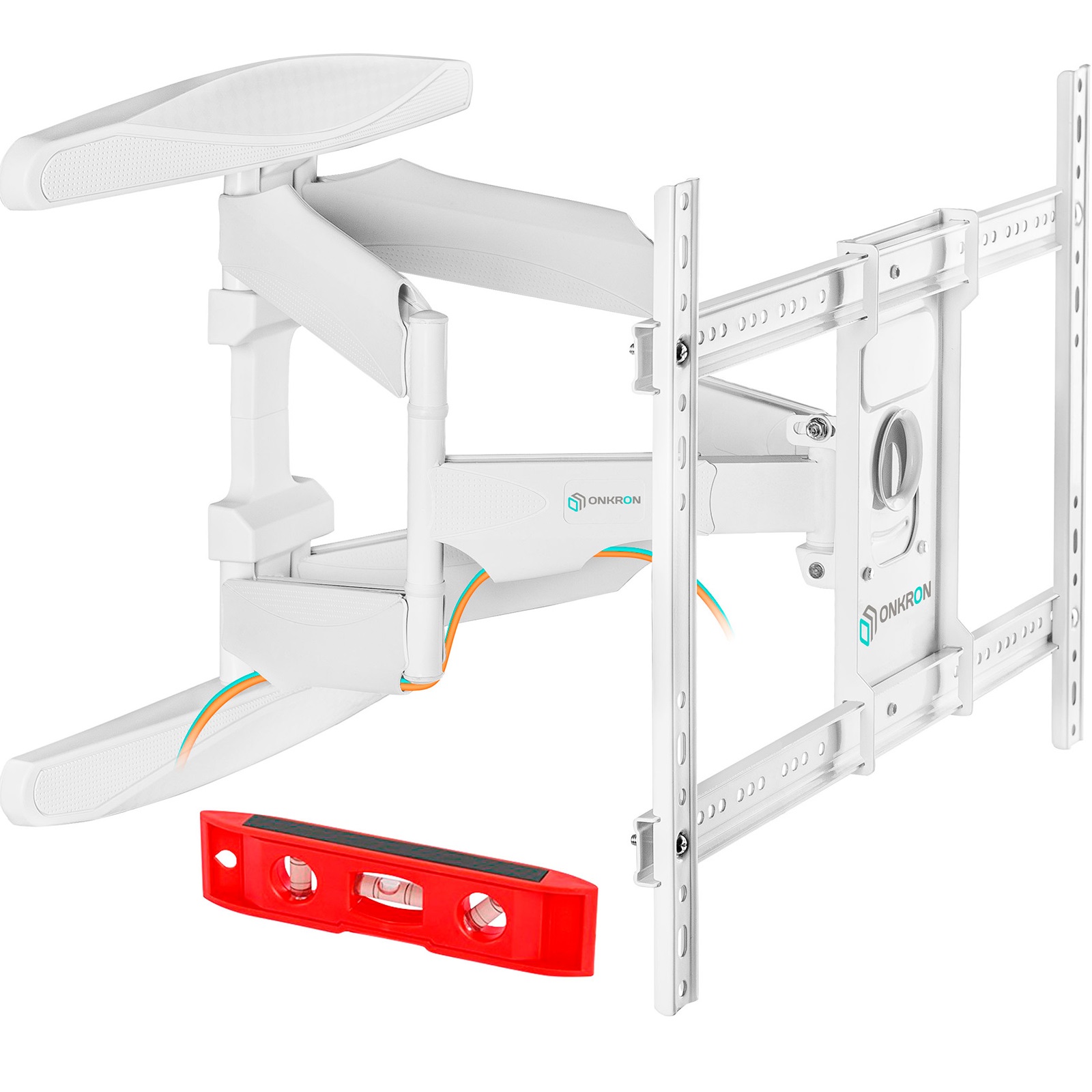 Кронштейн настенный ONKRON M6L для телевизора 40-75 наклонно-поворотный белый - фото 2