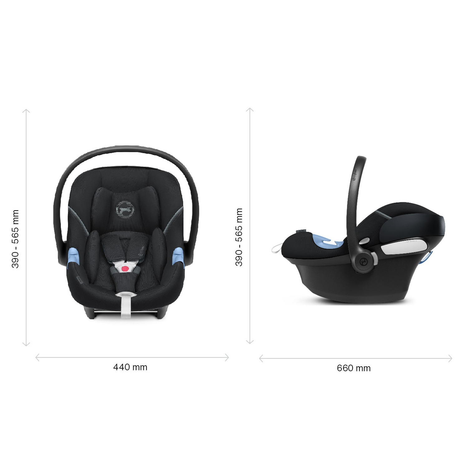 Автокресло Cybex Aton M i-Size Deep Black - фото 8