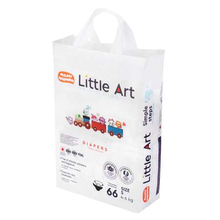 Подгузники Little Art S 4-6кг 66шт