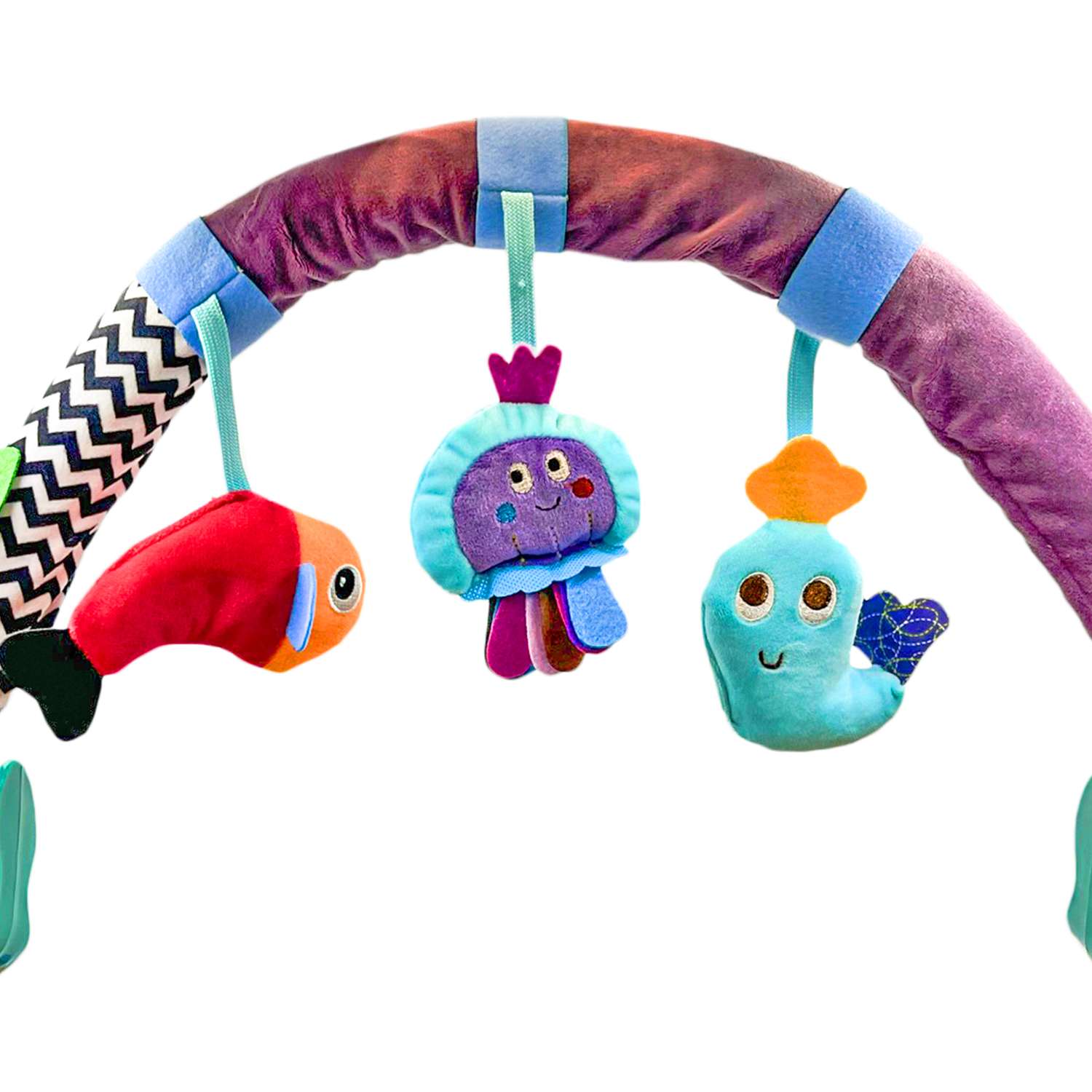 Развивающая дуга SHARKTOYS с игрушками подвесками Подводный мир - фото 6
