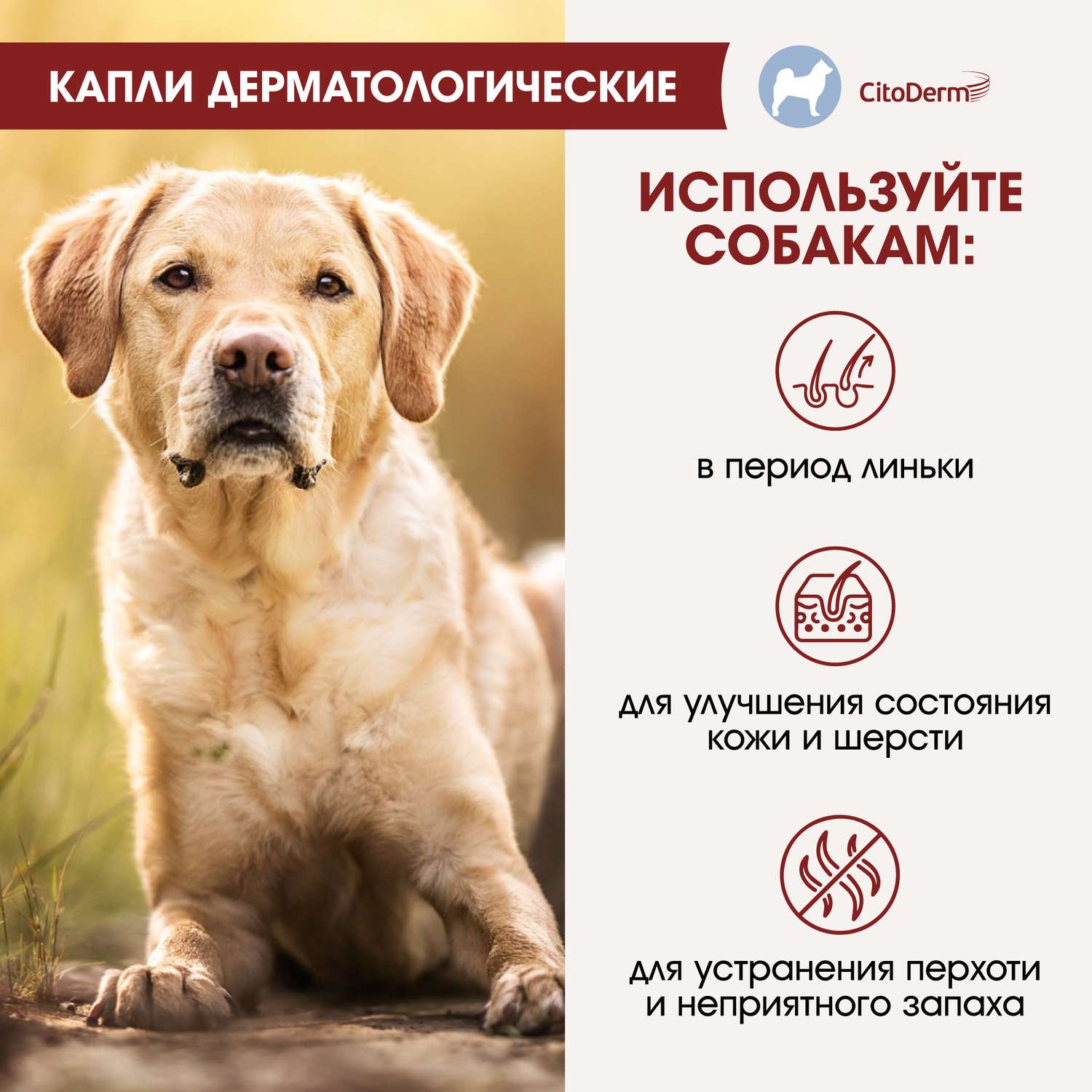 Капли для собак CitoDerm 10-30кг дерматологические 3мл - фото 4