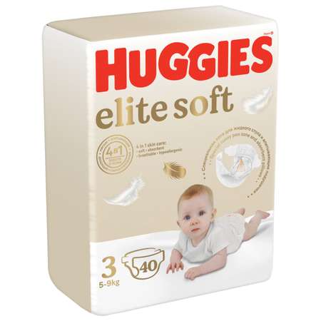 Подгузники Huggies Elite Soft 3 5-9кг 40шт