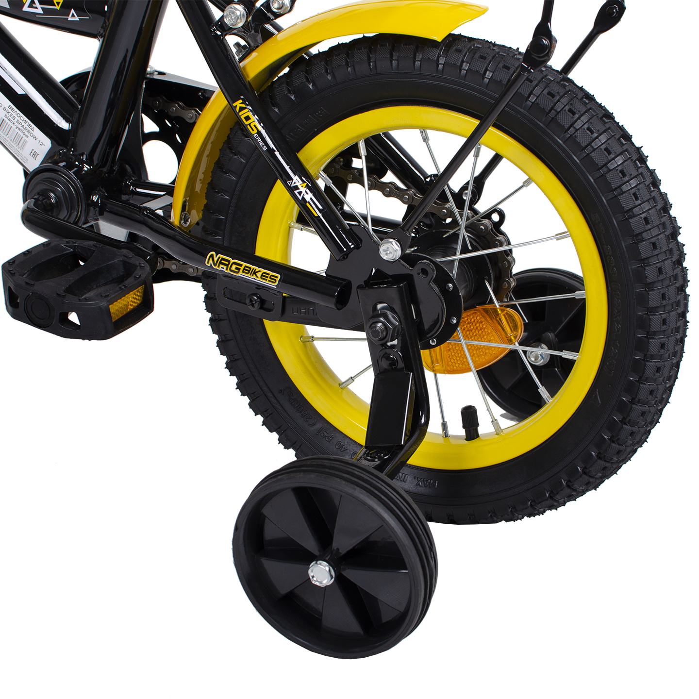 Велосипед NRG BIKES Sparrow 12 black-yellow - фото 18