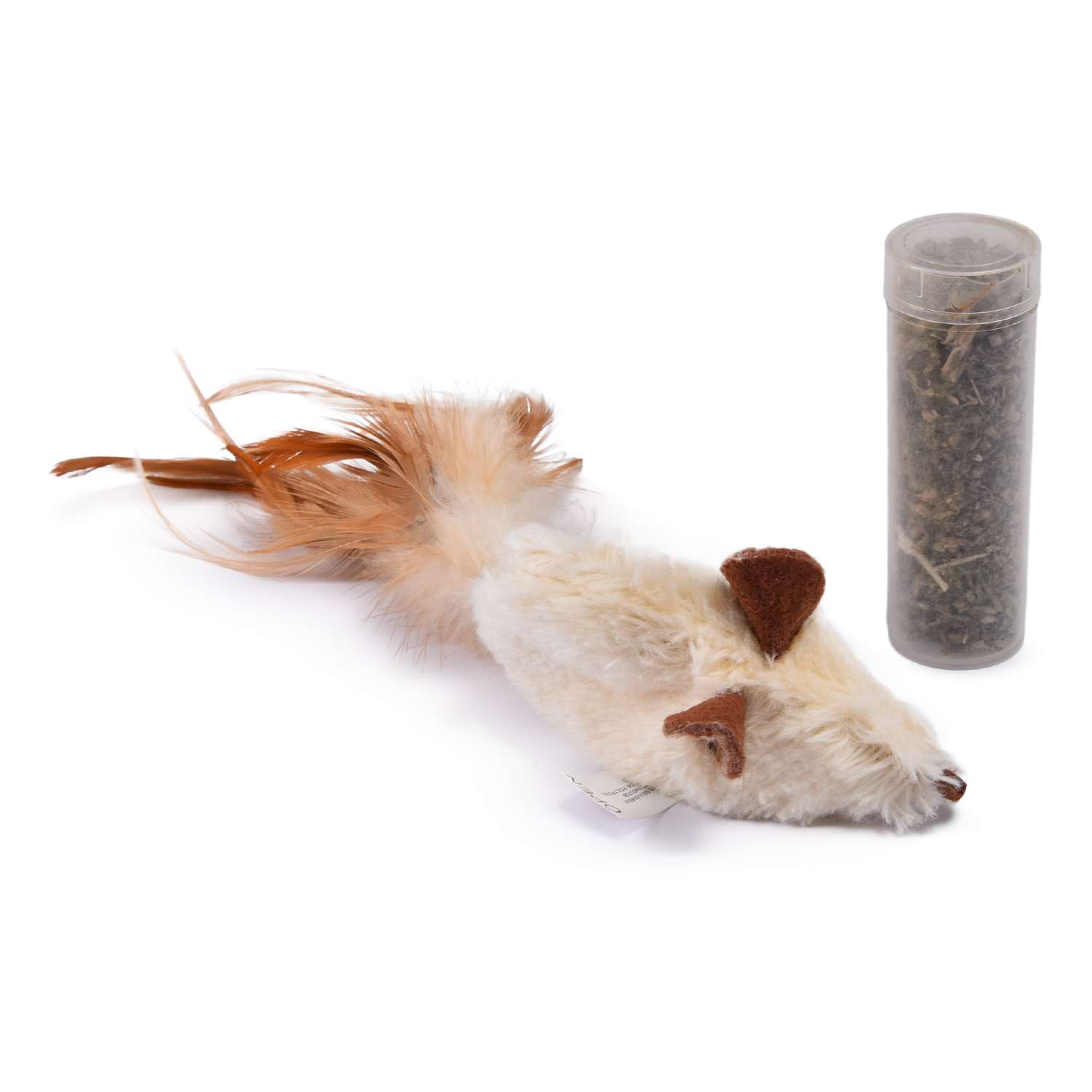 Игрушка для кошек KONG Мышь полевка с перьями с тубом кошачьей мяты NM42 - фото 1