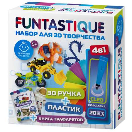 3D-ручка FUNTASTIQUE Cleo Голубой 4-1-FPN04U-PLA-20-SB-BOYS