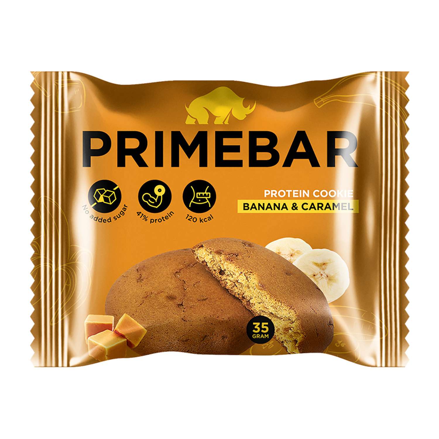 Печенье протеиновое Primebar банан и карамель 35г*10шт - фото 3