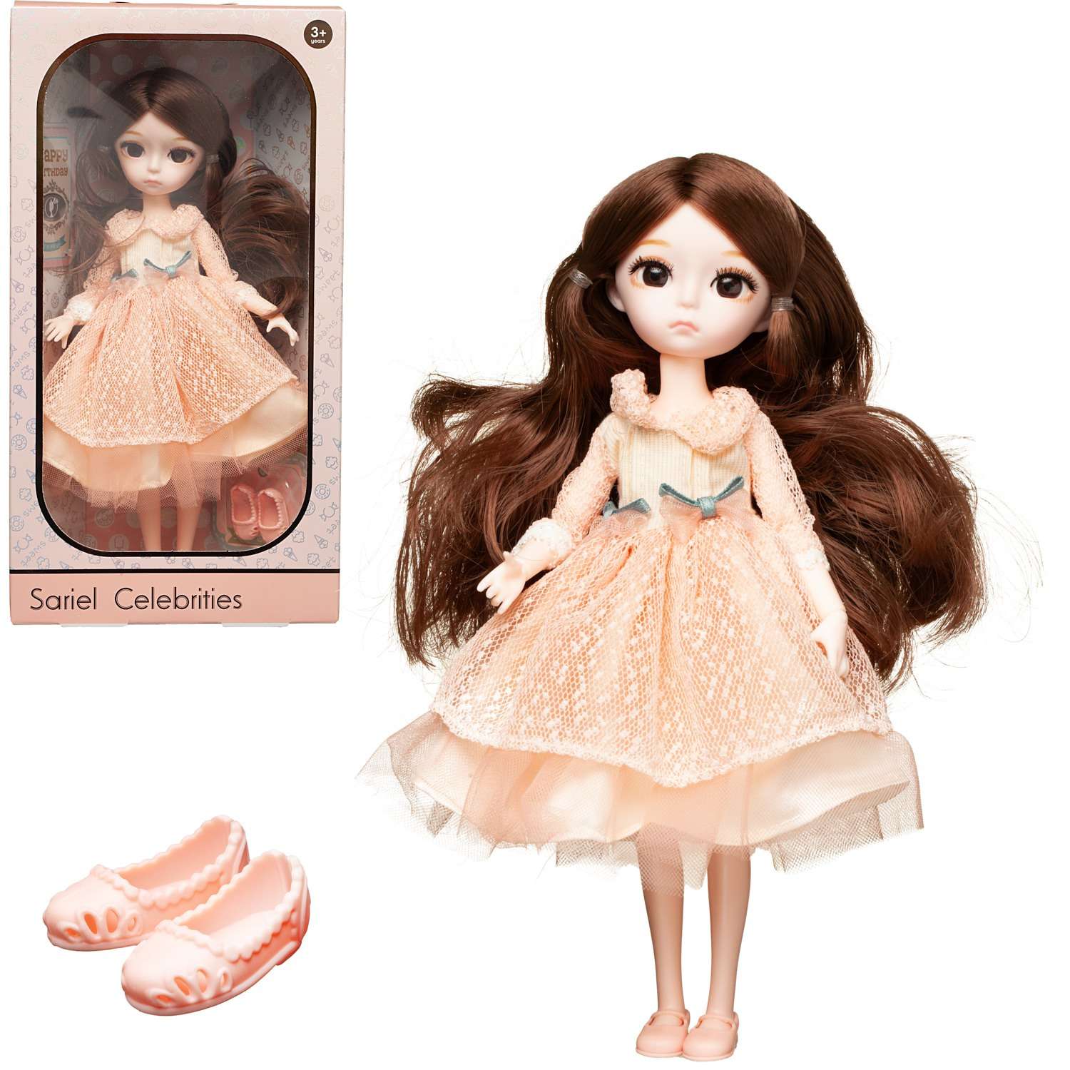 Кукла Junfa в персиковом платье 25 см WJ-37763 - фото 4