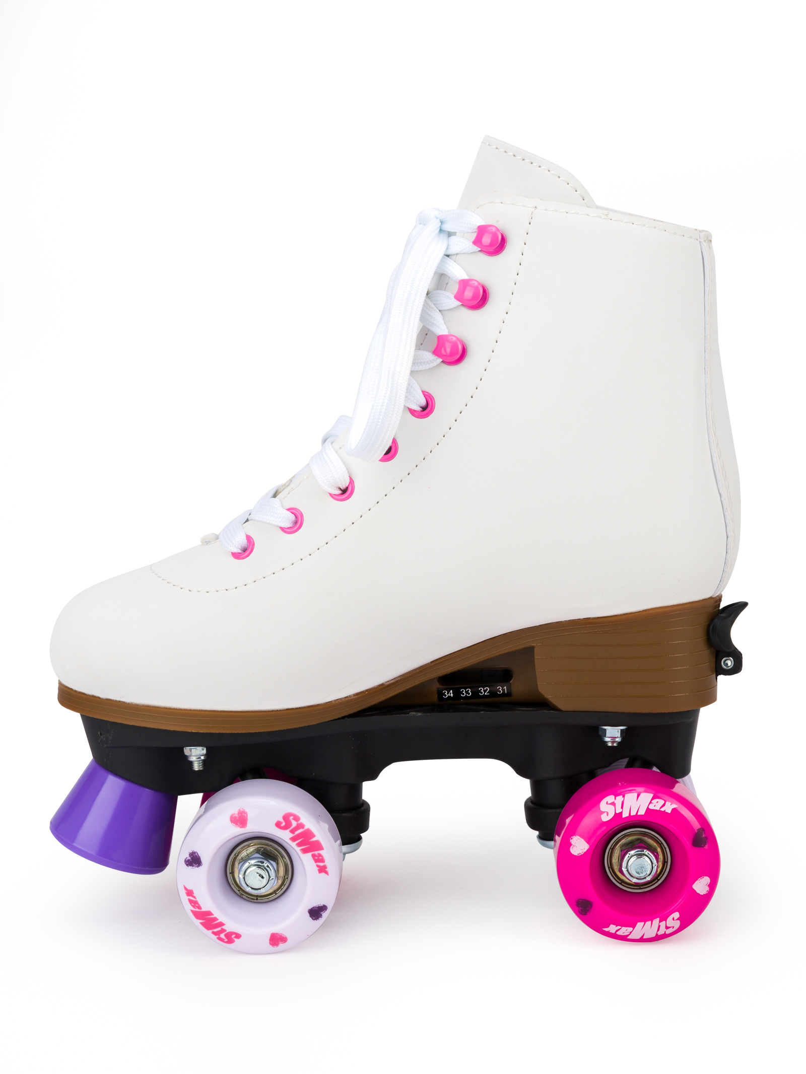 Роликовые коньки SXRide Roller skate YXSKT04PNHR40 белые с розовыми сердечками размер 40 - фото 3