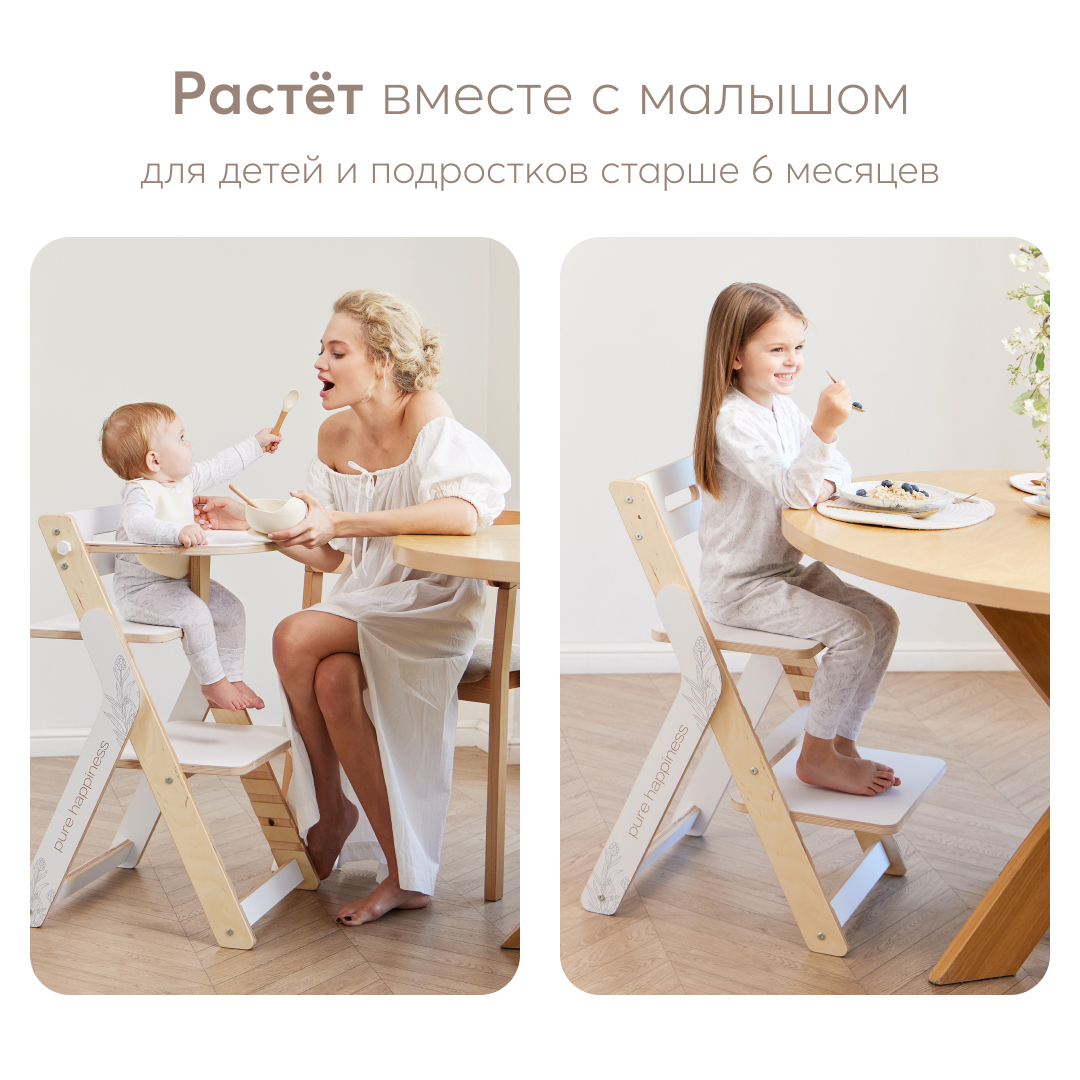 Стул для кормления Happy Baby Calmy белый - фото 2