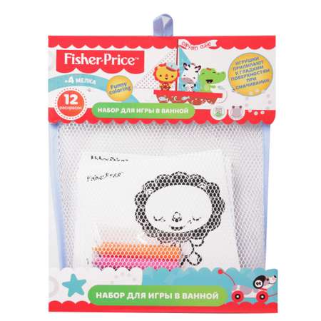 Набор для игры в ванной Fisher Price Funny coloring 12раскрасок с мелками 10015