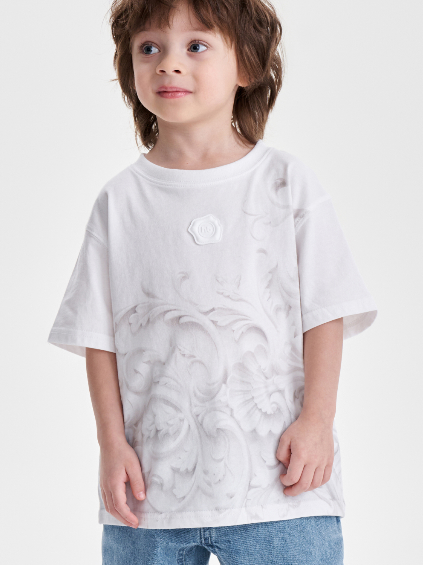 Футболка Happy Baby 88297-0_white (stucco) - фото 1