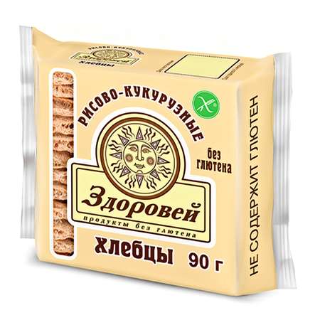 Хлебцы Здоровей рисово-кукурузные без глютена 90 г