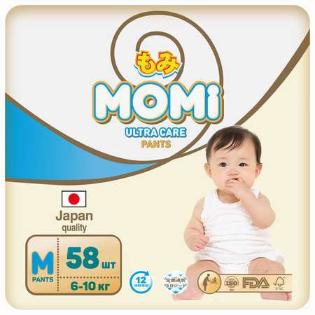 Подгузники-трусики Momi Ultra Care М 6-10кг 58шт