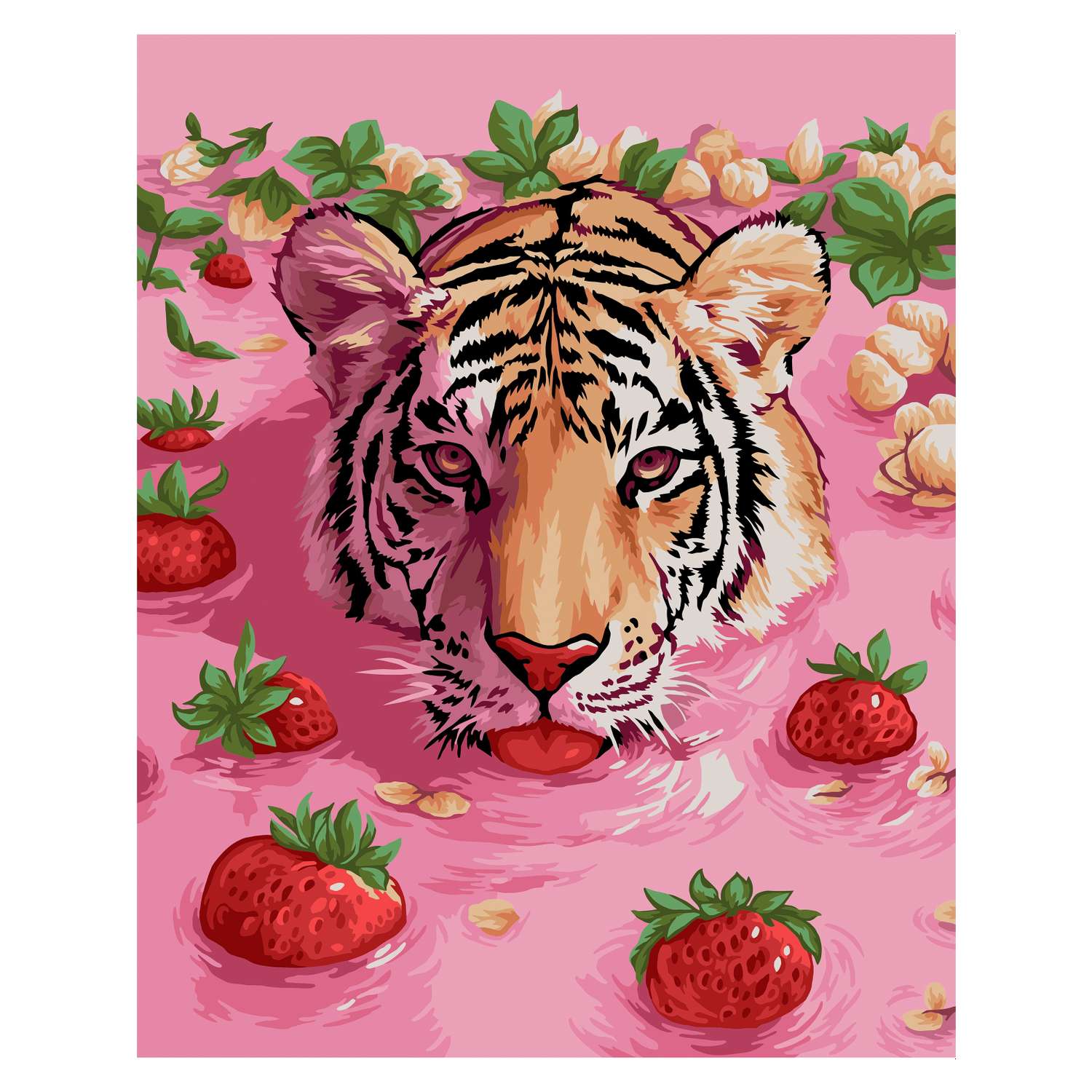 Картина по номерам Hobby Paint холст на деревянном подрамнике 40х50 см Пленительный тигр - фото 2