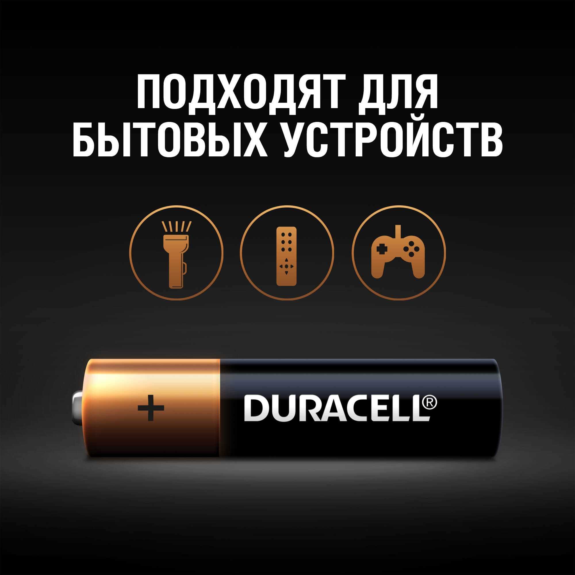 Батарейки Duracell Basic ААA/LR03 4шт - фото 4