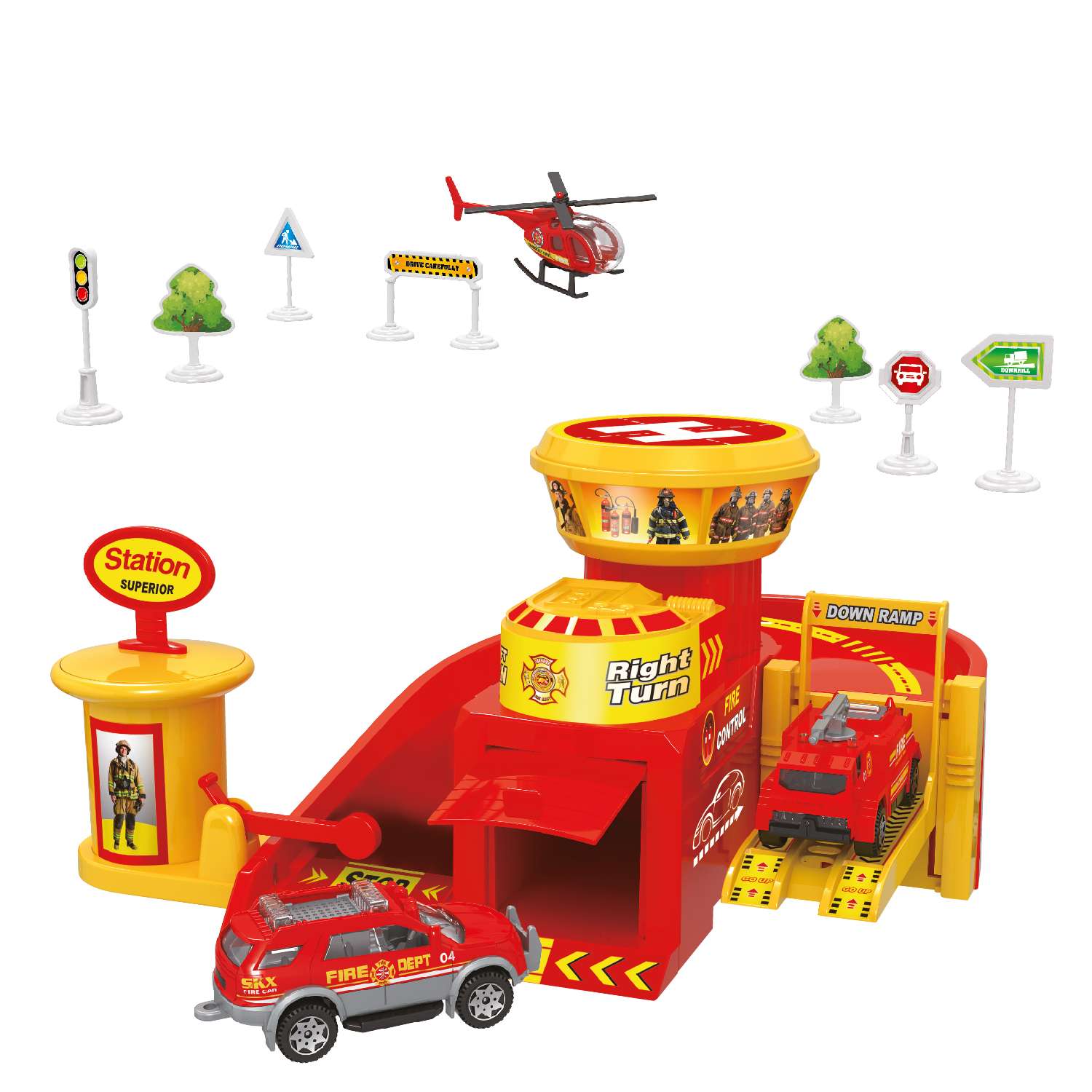 Набор игровой Funky Toys Пожарная станция Красный FT0512788-2 FT0512788-2 - фото 1