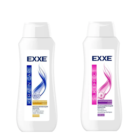 Набор шампуней для волос EXXE Кератиновый + Гиалуроновый уход