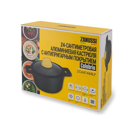 Кастрюля с крышкой ZANUSSI из алюминия Zanussi Calabria 24 на 13 см 4 л