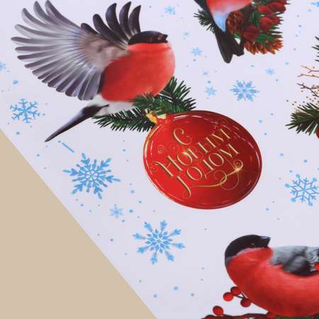 Наклейка Арт Узор интерьерная «Волшебные снегири» 21 × 29 7 см
