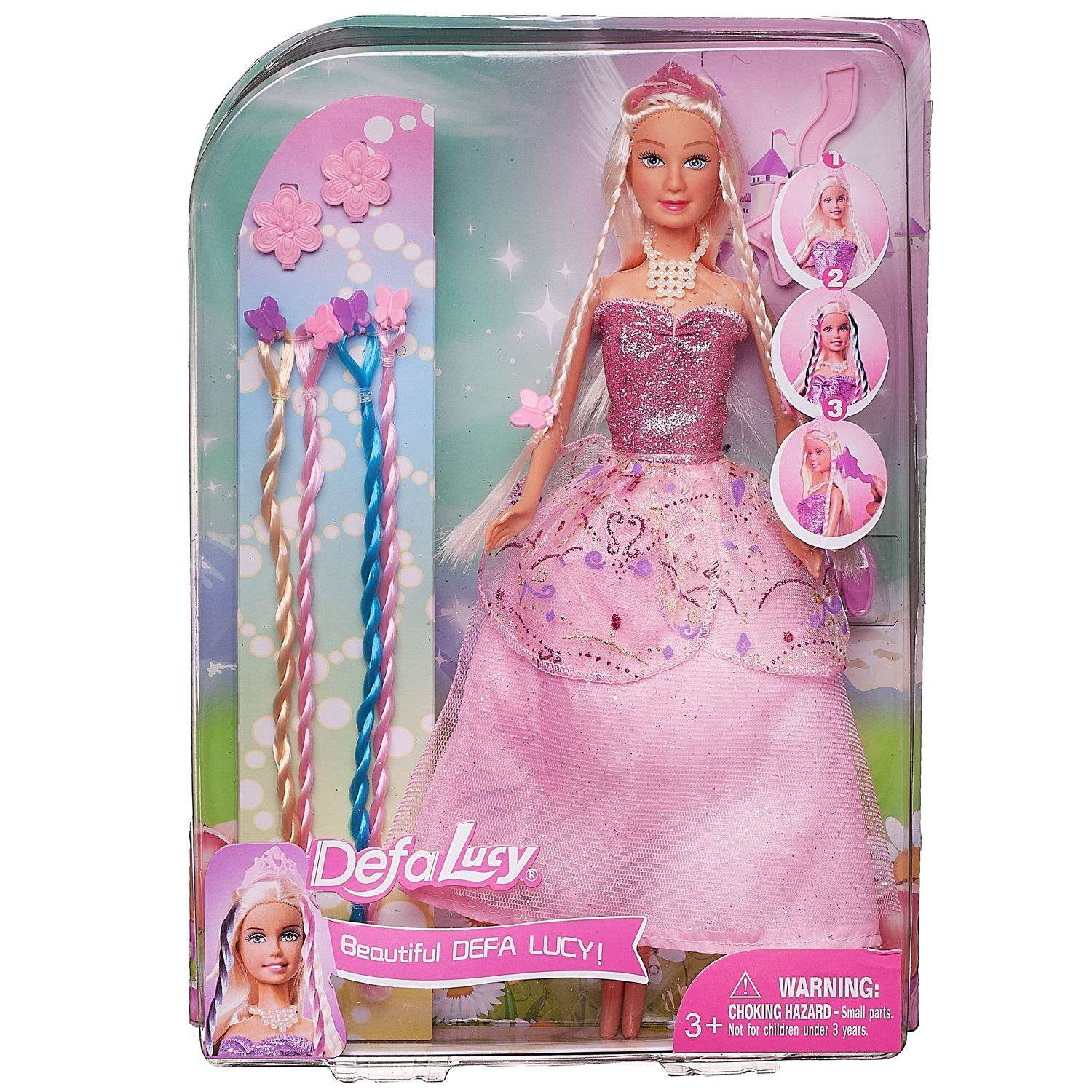 Игровой набор ABTOYS Кукла Defa Lucy в розовом платье с игровыми предметами 8182d/розовое - фото 1