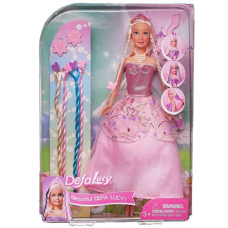 Игровой набор ABTOYS Кукла Defa Lucy в розовом платье с игровыми предметами
