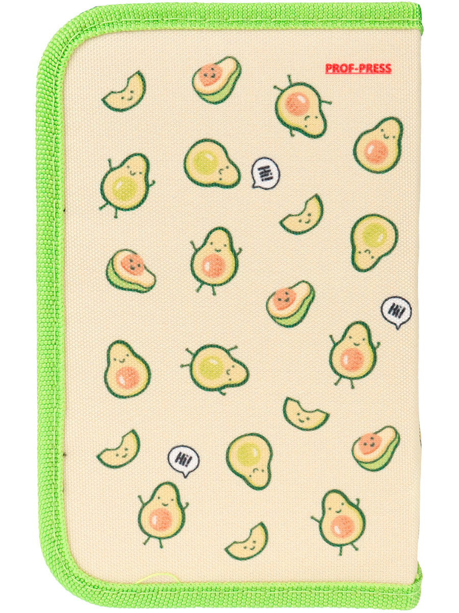 Пенал 1-секционный Prof Press Печать на ткани большой с откидной планкой авокадики - фото 6