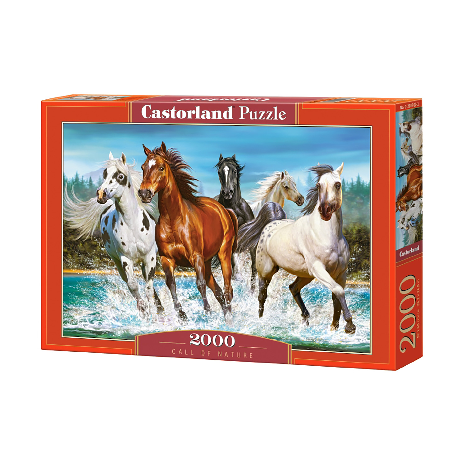 CastorLand Пазл Бегущие лошади, 2000 деталей