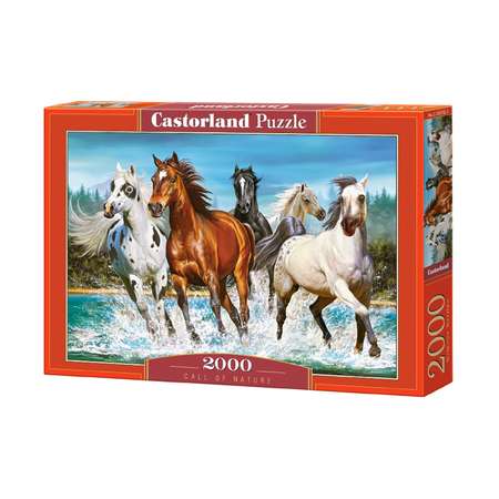 Пазл 2000 деталей Castorland Бегущие лошади