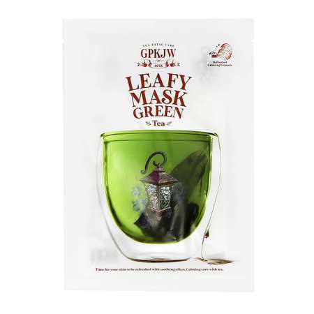 Маска тканевая GPKJW с экстрактами листьев перечной мяты и зеленого чая 30 мл