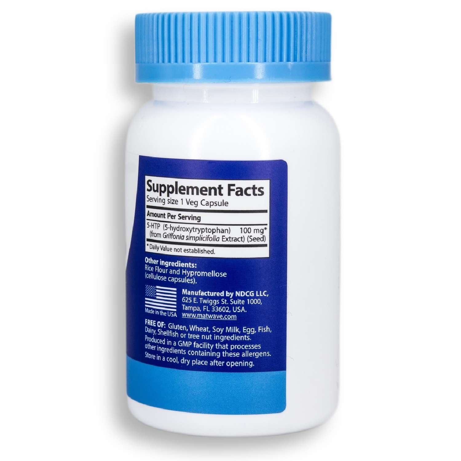 БАД Matwave 5-HTP 100 mg 5-гидрокситриптофан 60 капсул комплект 2 банки - фото 3