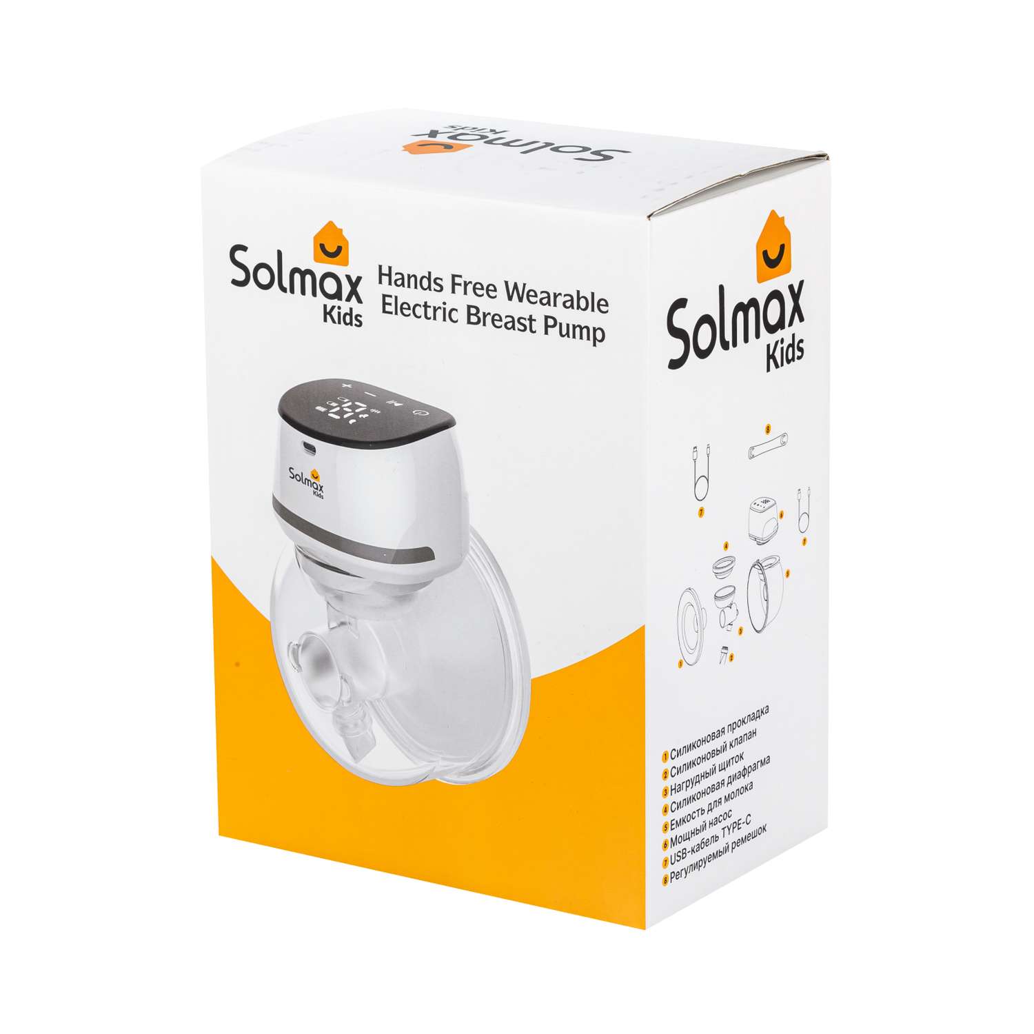 Электрический молокоотсос Solmax для матери с сенсорным дисплеем 1600 mAh - фото 15