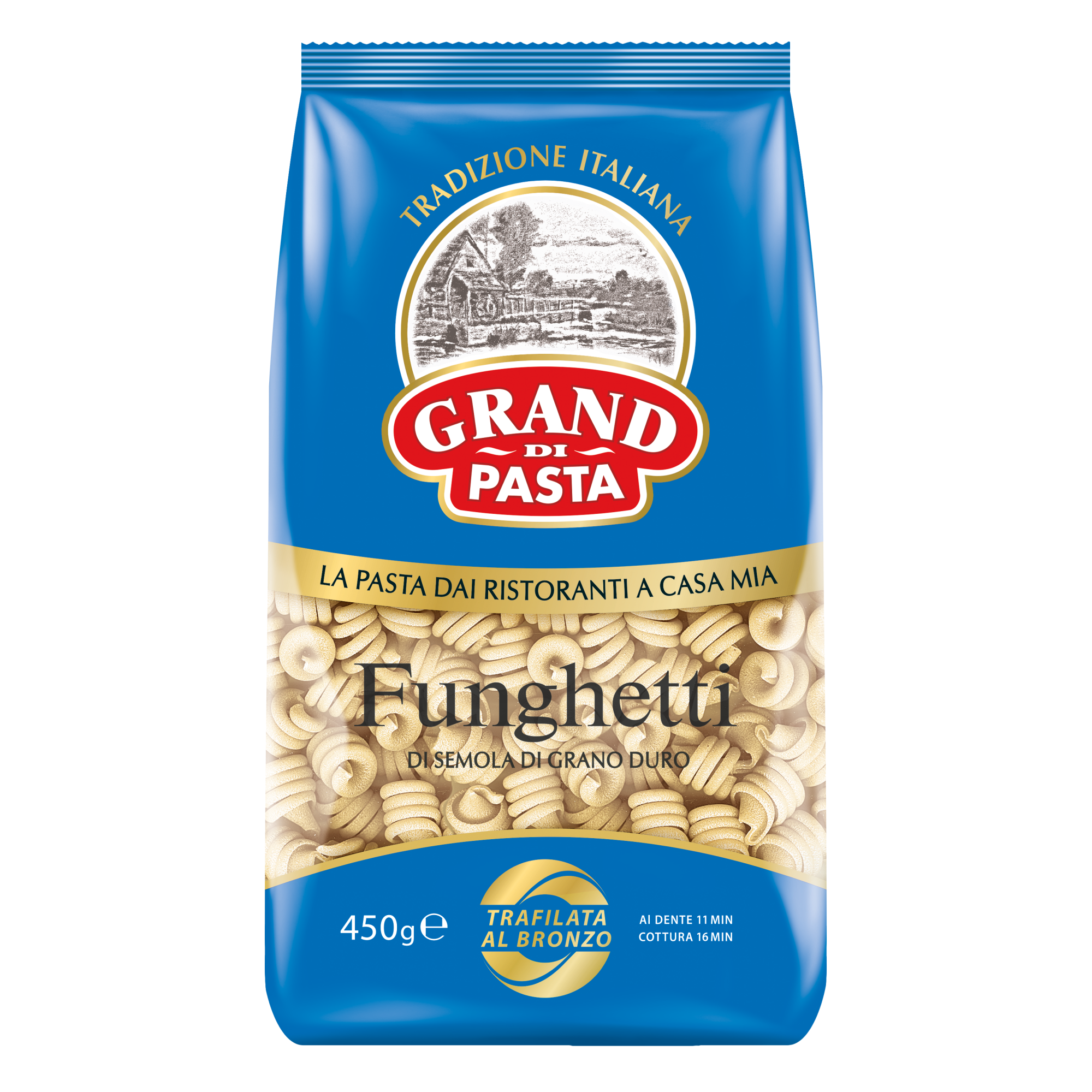 Макаронные изделия Grand Di Pasta Funghetti 450 гр - фото 1