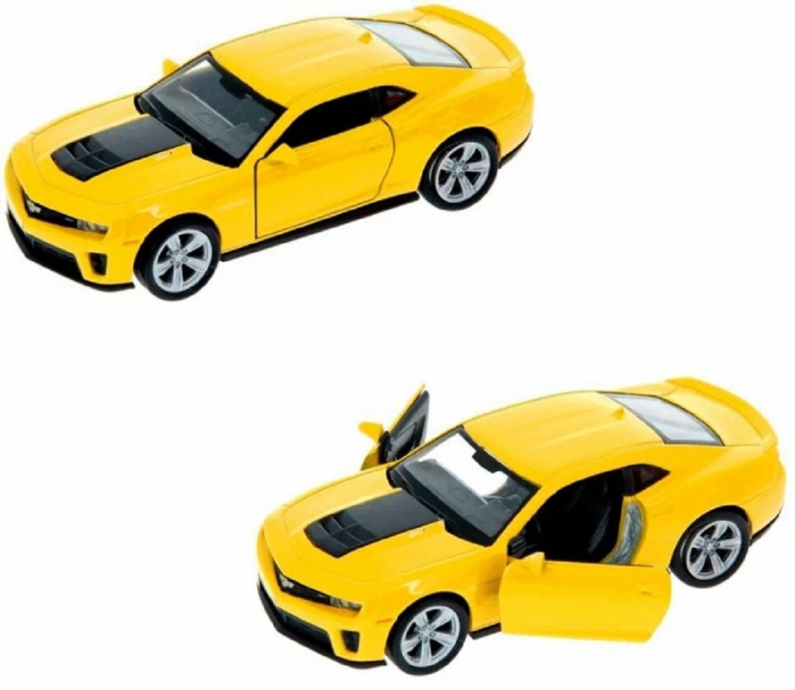 Автомобиль Welly Chevrolet 1:38 инерционный желтый 43667W-Y - фото 1