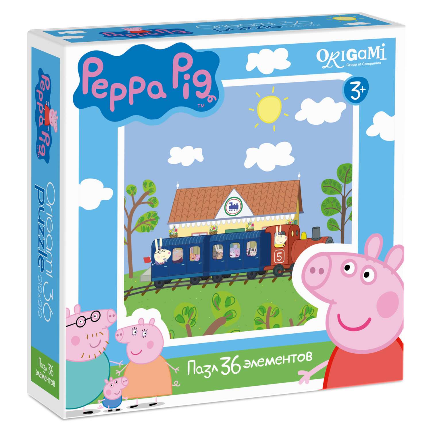 Пазлы ORIGAMI Peppa Pig 36 элементов в ассортименте - фото 2