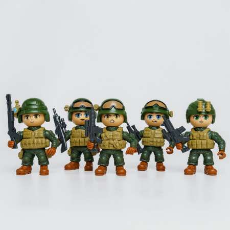 Солдатики BATTLETIME Набор из 5 фигурок солдатиков Спецназ