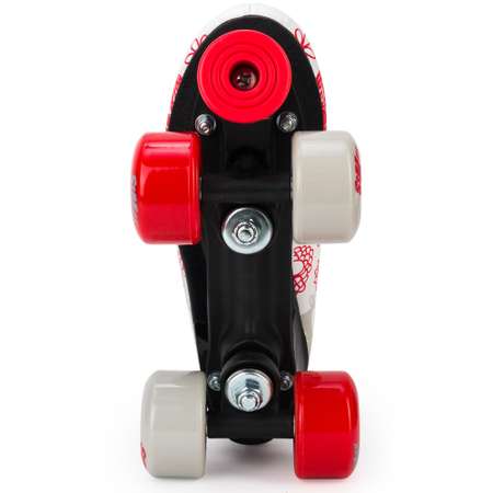 Роликовые коньки SXRide Roller skate YXSKT04RDHR белые с красными сердечками размер 31-34
