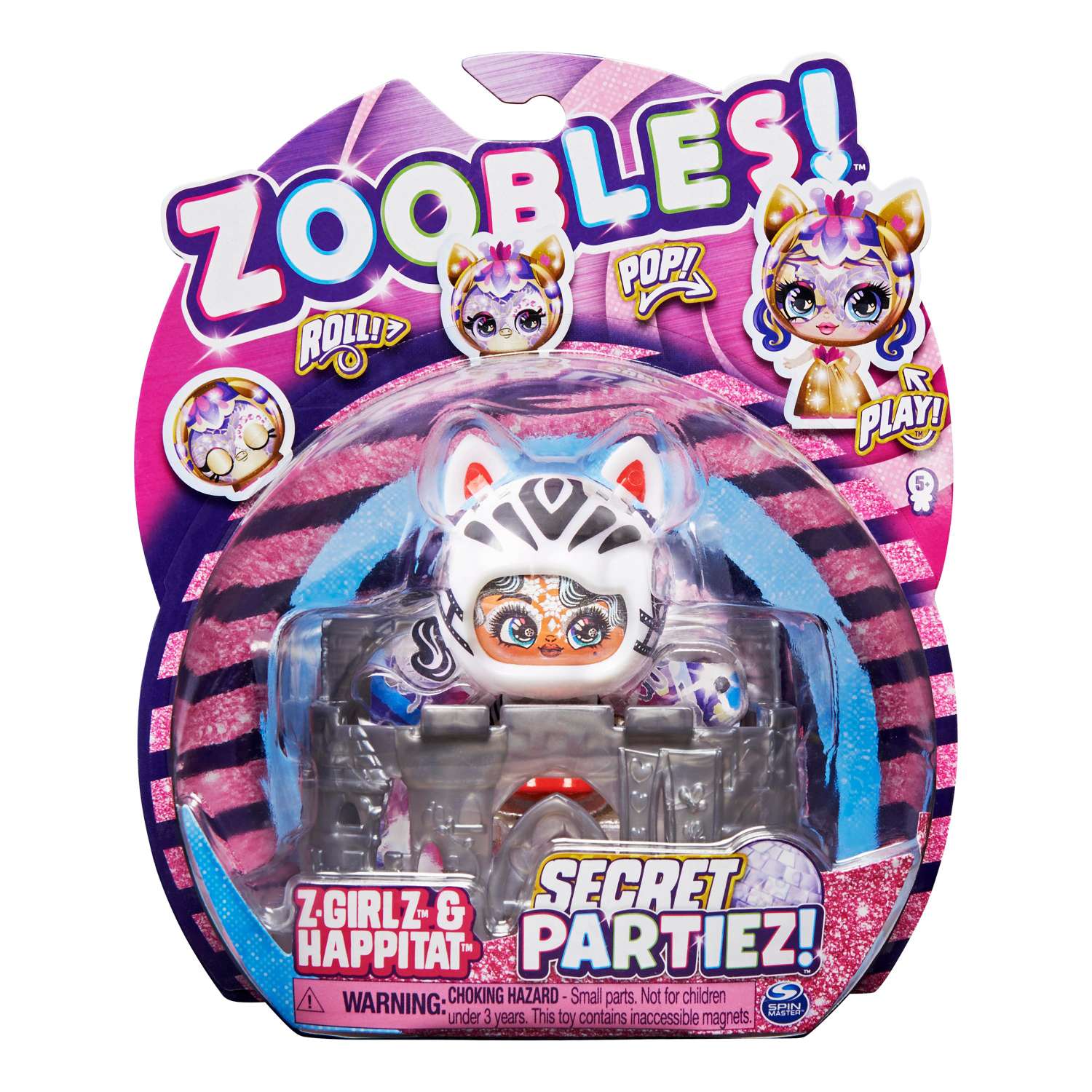 Набор ZOOBLES Малышка ЗУ Секретная вечеринка Zebra 6061945/20137627 - фото 2