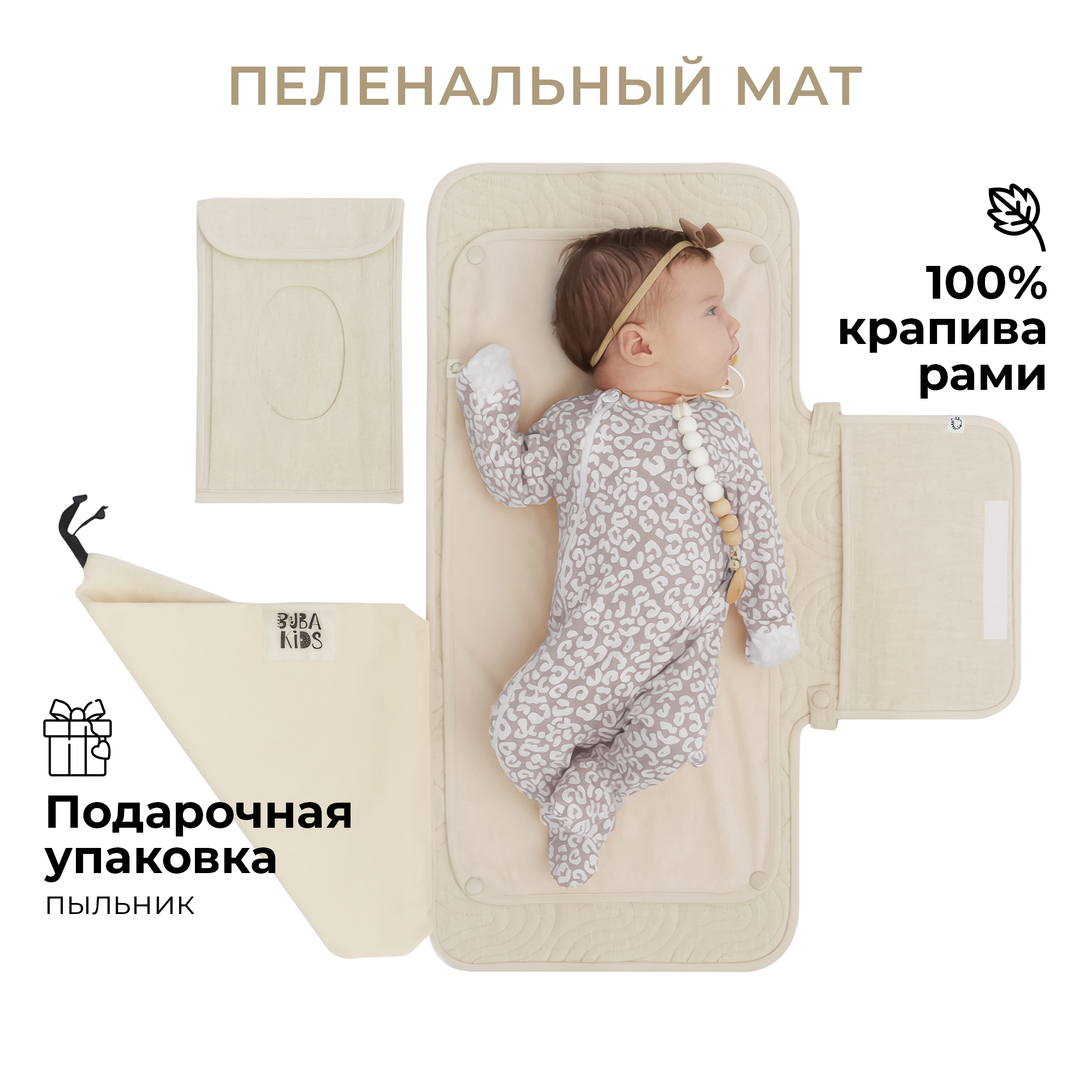 Сумка органайзер для коляски BUBA KIDS коврик для смены подгузников BKMAT3W - фото 2