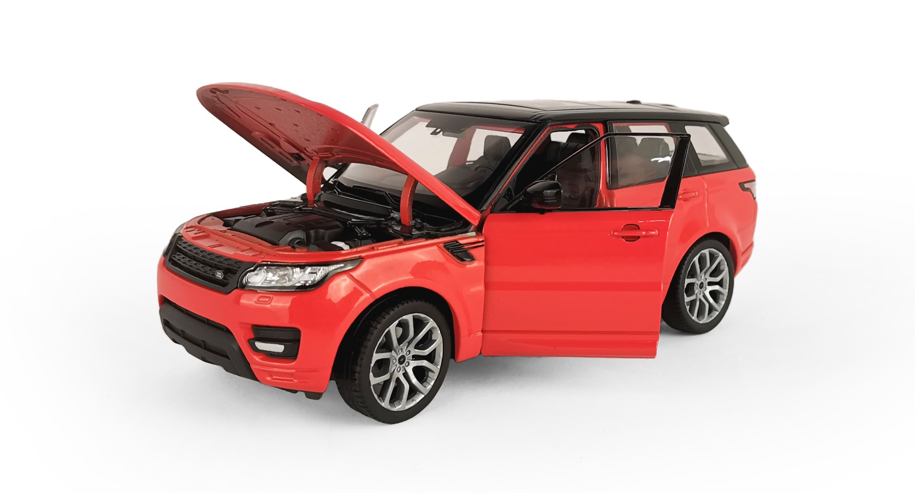 Автомобиль Welly Land Rover Sport 1:24 без механизмов красный 24059W - фото 4