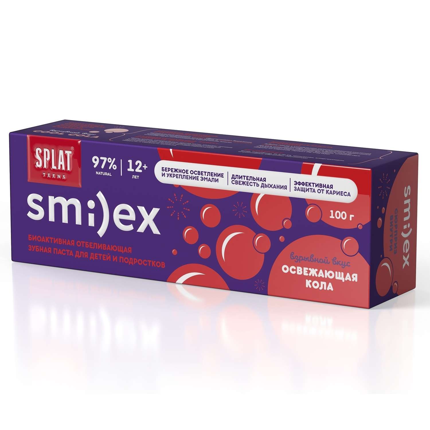 Зубная паста Splat Smilex Cool Cola 100г с 12лет - фото 1